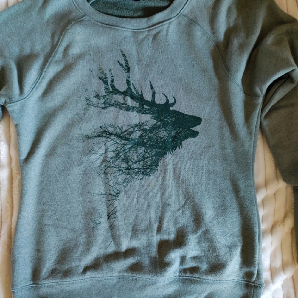 Olive green womens small North face  sweater